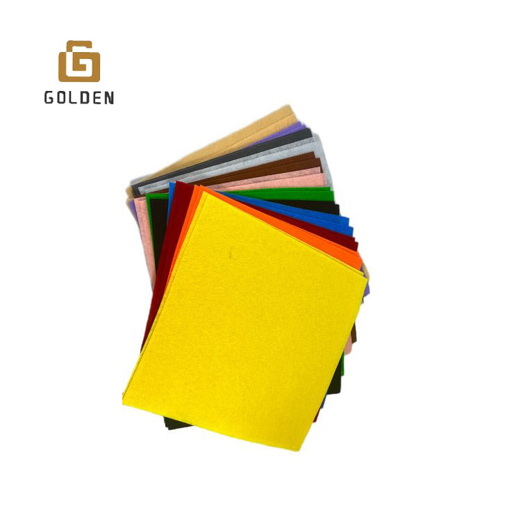 Golden Nonwoven Fabric Suppliers Needle Punched Felt Tennis Ball Fabric Mate Felt Fabric Polyester 5mm 3mm Needle Punched Felt