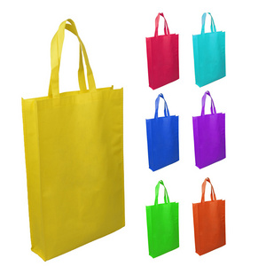 China factory hot selling pp spunbond Recyclable nonwoven fasbric shopping bags with different colors