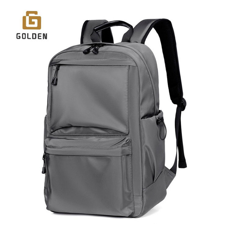 Golden Customized Casual Private Label Laptop Backpack Vintage Canvas Rucksack Travel Outdoor Backpack Transparent Backpack