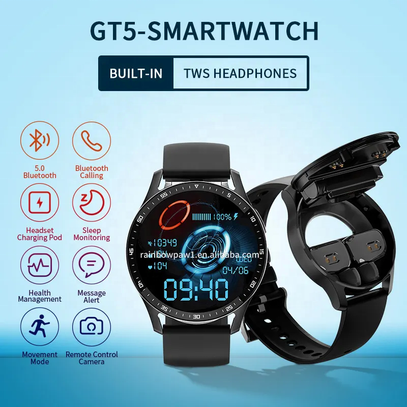 2023 newest NFC Access Control Wrist Watches Wireless Charging BT Calling GT5 Fitness Smart Watch with Heart Rate