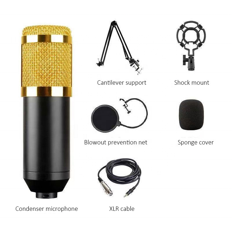 Hot BM800 Usb Vlogging Podcast Equipment Kit BM 800 Microfone Gamer Condensador Studio Gaming Mic Recording Condenser Microphone