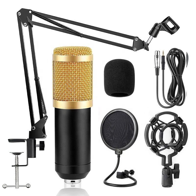 Hot BM800 Usb Vlogging Podcast Equipment Kit BM 800 Microfone Gamer Condensador Studio Gaming Mic Recording Condenser Microphone