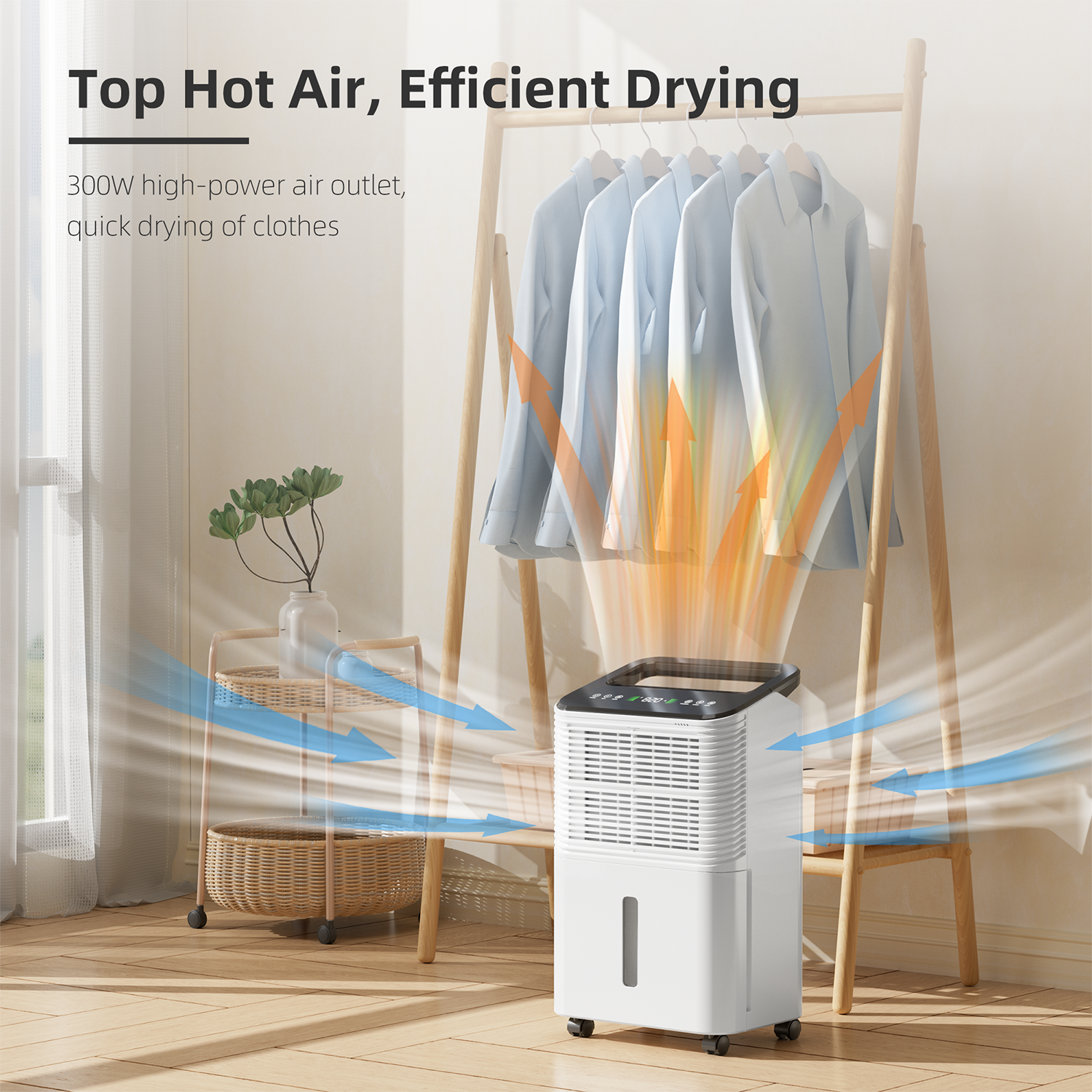 2024 New Style R290 16l/D Volume Guangdong Desumidificador Wifi Handle Control Portable Use Air Dehumidifier Industrial 220v