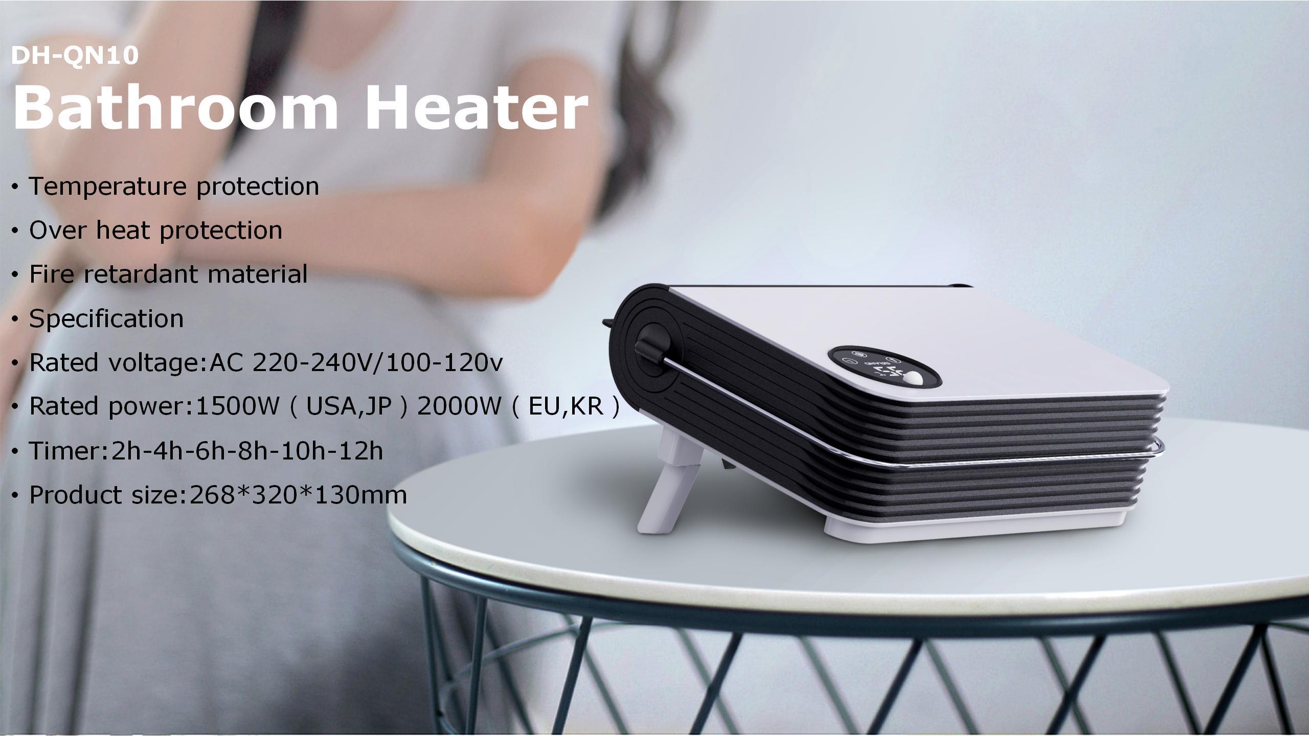 Douhe 220v bathroom electric ptc air fan heater wall mounted