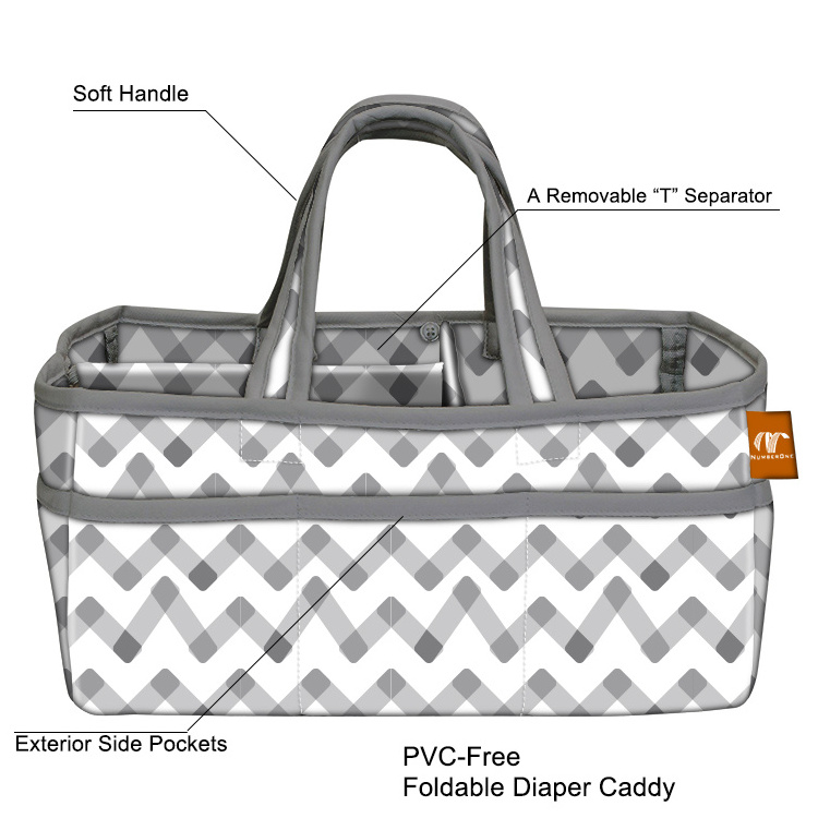 Nappy storage caddy organizer portable baby caddy diaper organizer