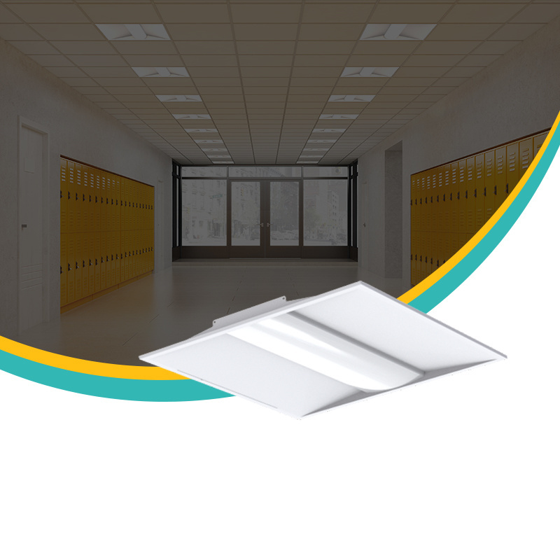 LED Center Basket Curved Troffer Panel Light Fixture 2 by 2FT 2 by 4 FT CCT Power Tunable ETL CE SAA Drop Ceiling Office Light