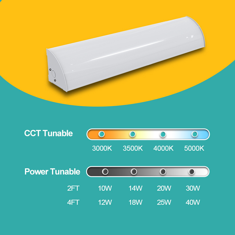 3000K 5000K CCT SelectableIndoor Lighting Commerical Led Batten Light with Motion Sensor