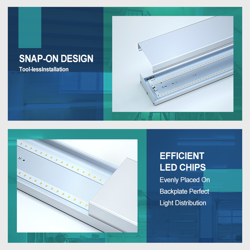 Noon Architectural Led Flat Tube Led Batten Fixtures Linear Wrap Ceiling Light Strip Fixtures