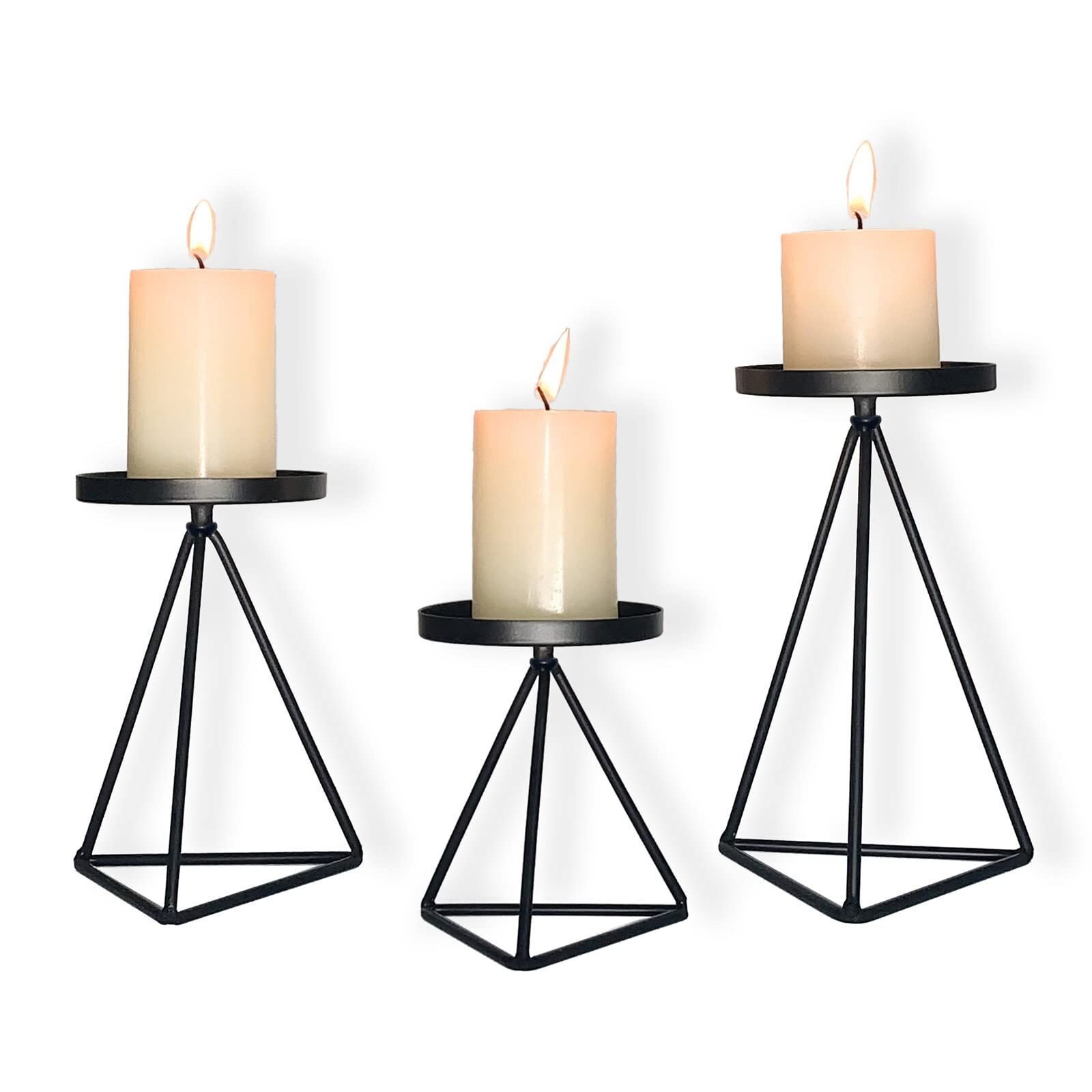 Latest design candle holder Metal geometrical wire decorative candle holder for home hotel