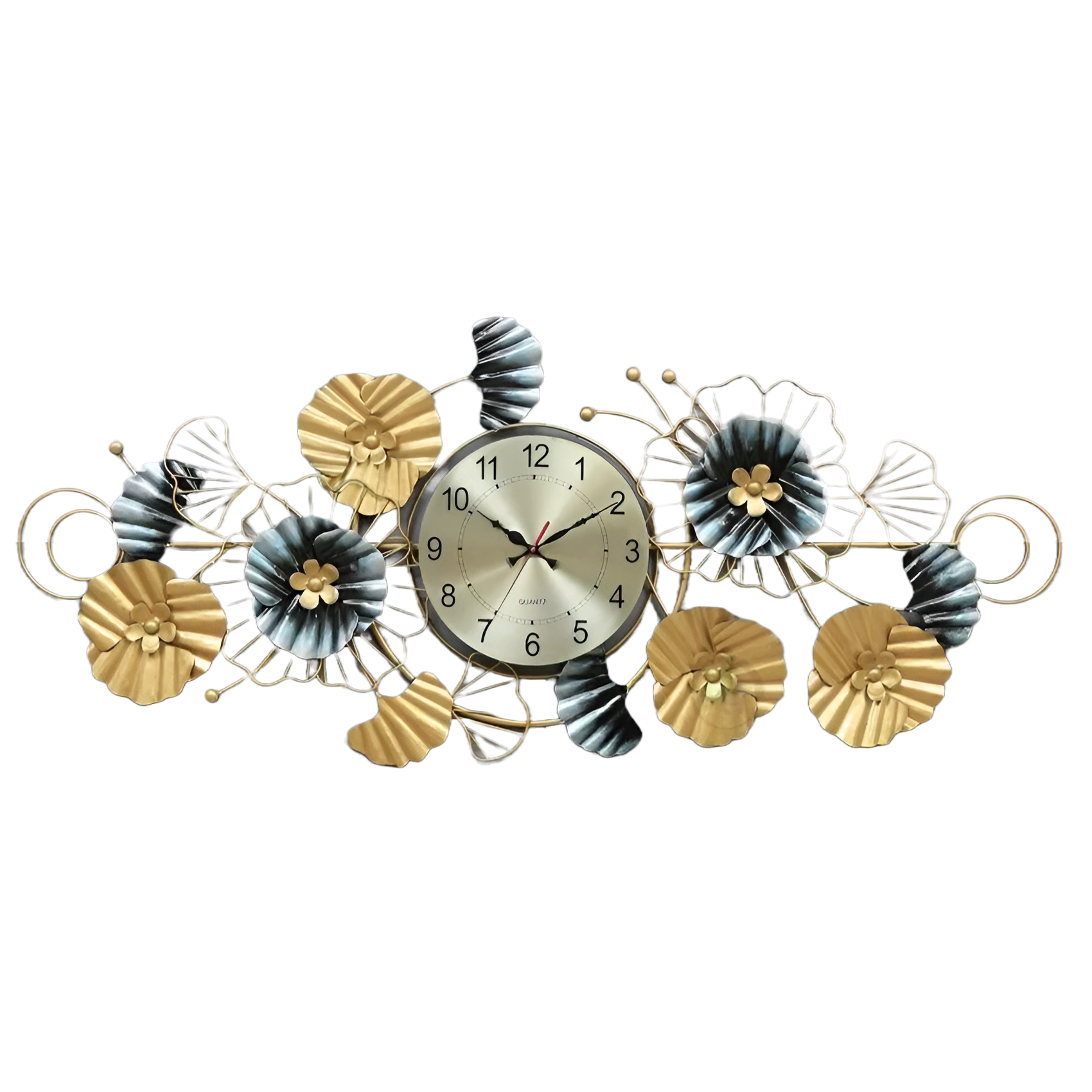 New 2022 latest design luxury gold flowers and ironwork wall hanging home decoration by noorims akbar handicrafts