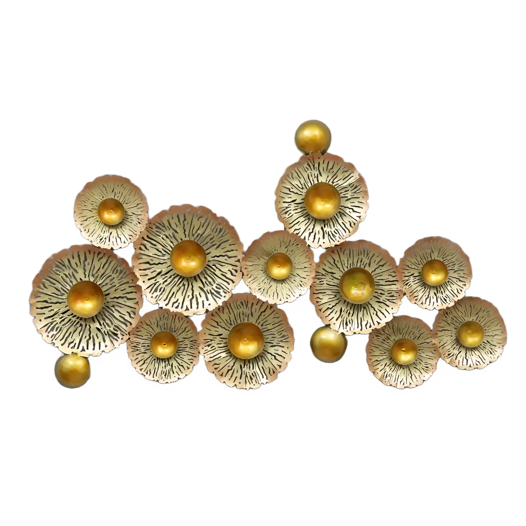 New 2022 latest design luxury gold flowers and ironwork wall hanging home decoration by noorims akbar handicrafts