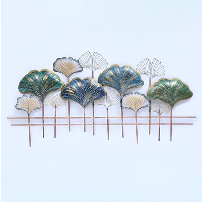 European Design 2023 Nordic Creative Metal Wall Hanging Home Decoration Handmade Natural Leaves Wall Art Pendant Wall Decor