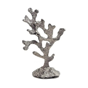 Leaf Sculpture On Aluminium Base Modern Art Silver Leaf Metal Decoration Items Table Top Metal Art For Home And Hotel Decoration