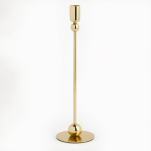 2024 Premium Gold Plated Aluminum Candle Holder Pillar Christmas Lighting & Bedroom Decoration Modern Candle Pillar