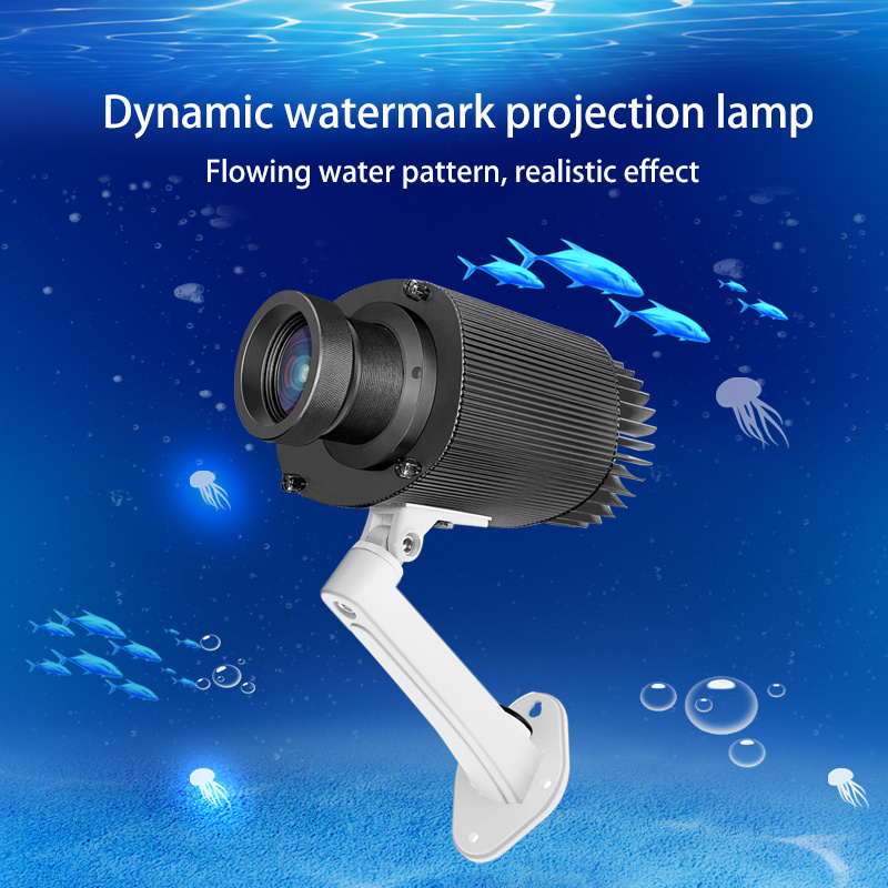 50watt Outdoor Waterproof Gobo Water Wave Blue Dynamic Ripple Stage Effect Logo Gobo Light Led Projector