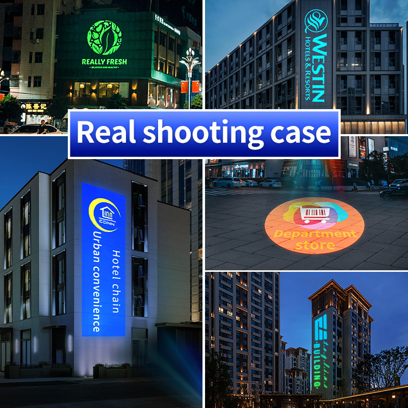 Super clear high power 160 watts advertising logo projection door head pattern text custom outdoor sign spotlights