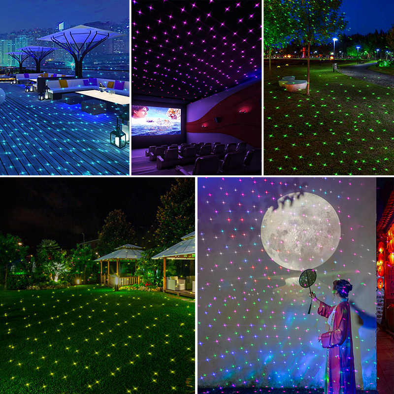 30W Dynamic starry sky laser Lighting park Courtyard decoration rotating atmosphere light Outdoor radiant light