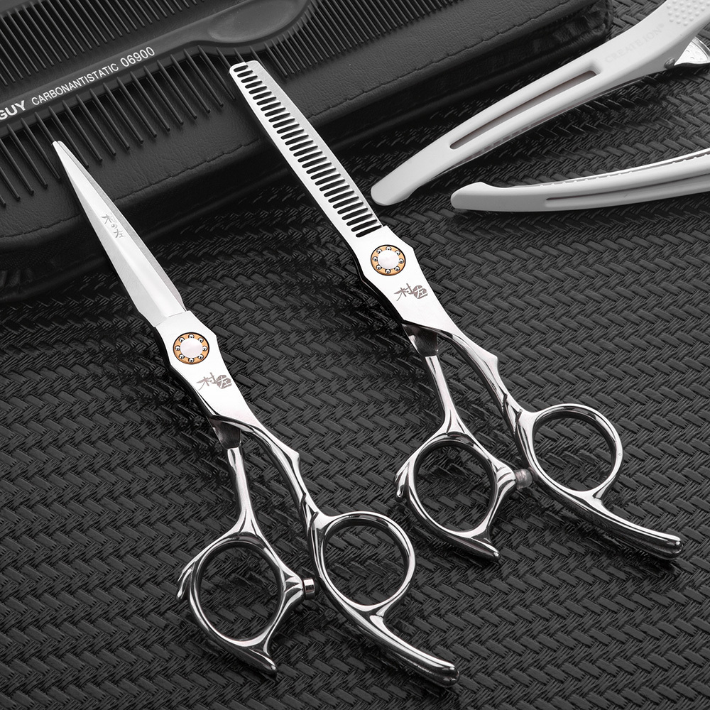 6 inch Beauty Hair Cutting Scissors Set for hairdressing salons barber scissors thinning shears for hairdresser