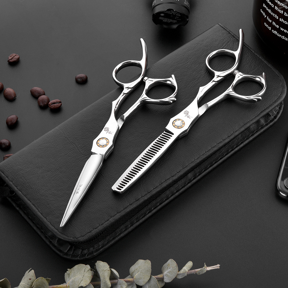 6 inch Beauty Hair Cutting Scissors Set for hairdressing salons barber scissors thinning shears for hairdresser