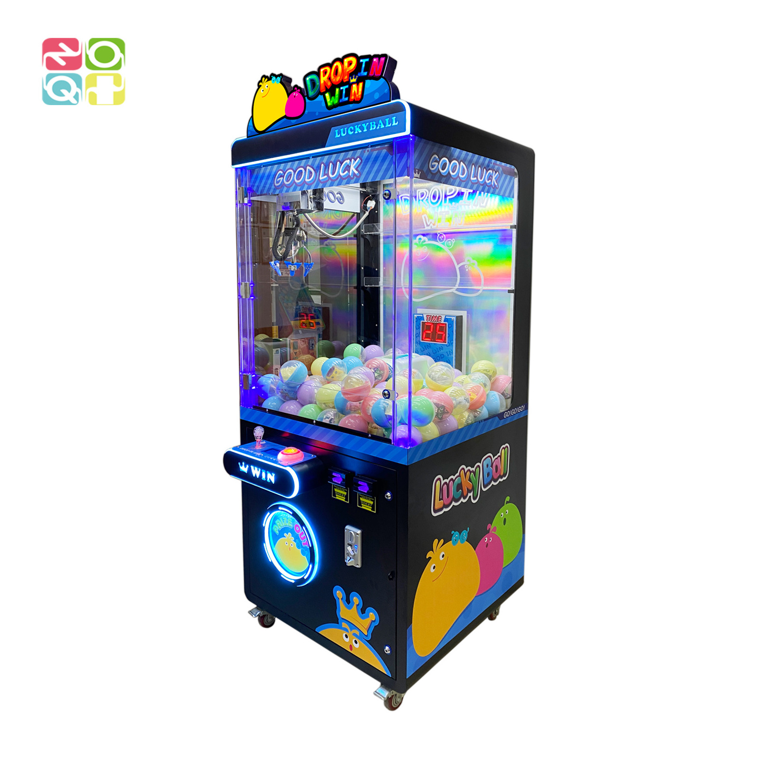 Coin Operated Game Prize Arcade Catching Balls Drop In Win Claw Crane Machine For Amusement Centers