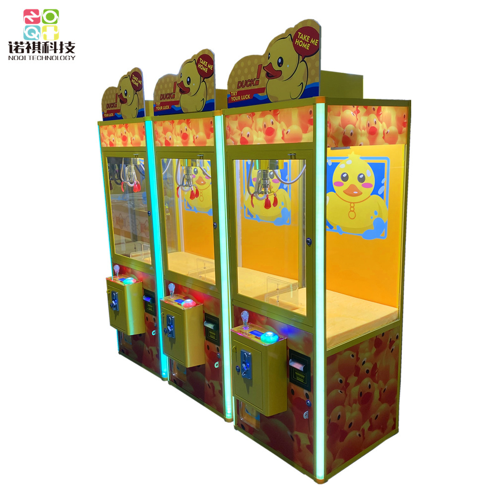 low price kids prize dolls claw game machines, little duck high quality selling dolls crane claw game machine