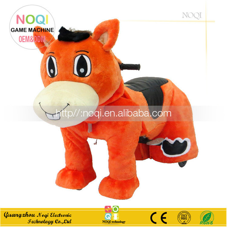 Toy Plush Electric Walking Animal Ride for 2 Riders, Coin Operated Kiddie Animal Customize Ce 100w Electric Dinosaur Car