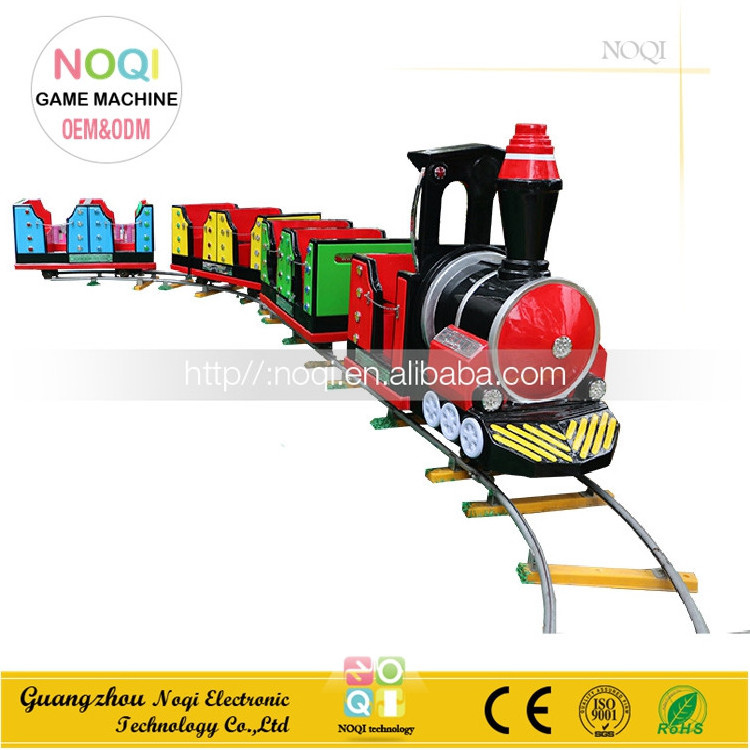 Cheap funny amusement kiddie amusement rides mini electric toy train with track