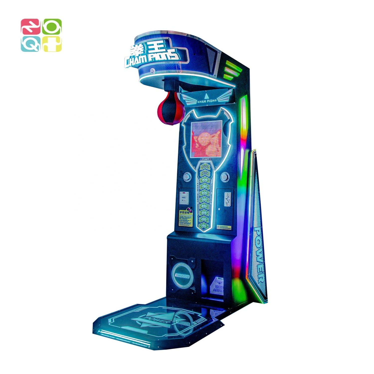 Sport Arcade Game Punching Machine Ticket Out Boxing Punch Machine With Beverage Reward