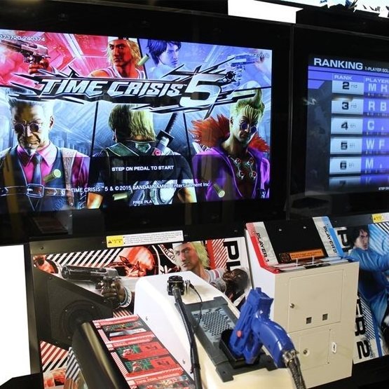 2 Players coin operated time crisis 3 4 5, ct5 arcade video simulator gun shoot game machine