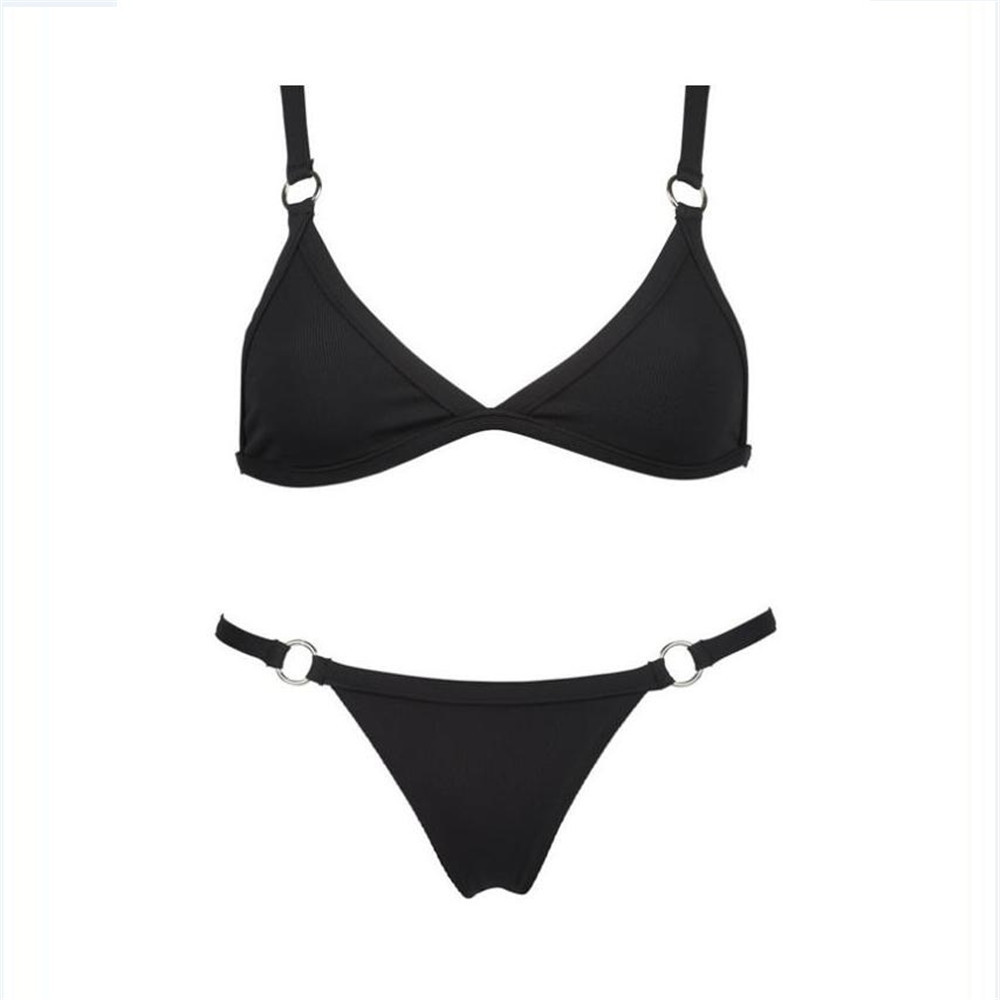 New Arrival Thailand Sexy Triangle Bikini Set Custom Print Women Swimwear Two-Pieces Mature Swimsuits