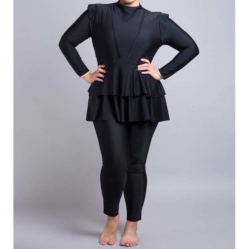 High Quality New Women Long Sleeve Full Cover Muslim Swimming Suit Modest Swimwear