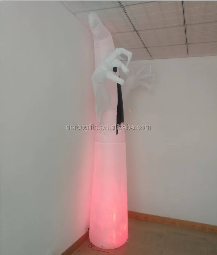 Halloween fast Inflatable 10ft White scary Ghost with red Flashing Flame LED lights Outdoor Inflatables Balloon Decorations