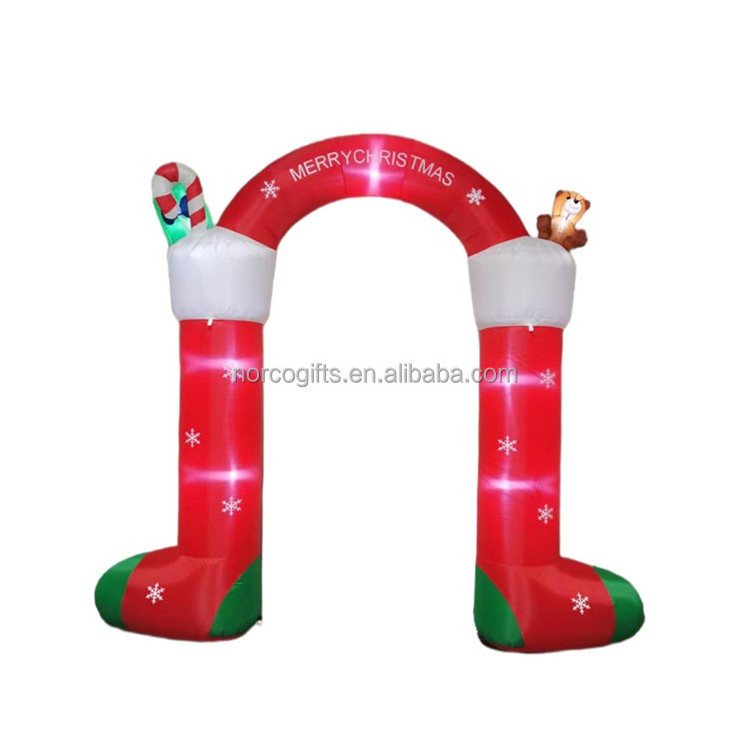 Wholesale China Inflatable halloween yard  Party Decoration Inflatable 2.4M Arch + Snowman + Santa Claus Decorations