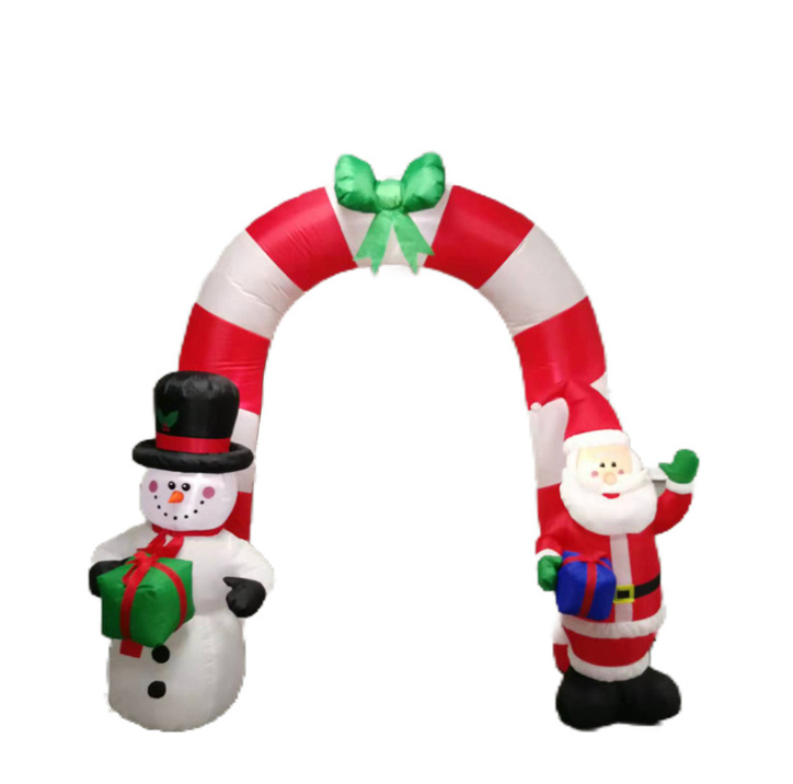 Wholesale China Inflatable halloween yard  Party Decoration Inflatable 2.4M Arch + Snowman + Santa Claus Decorations