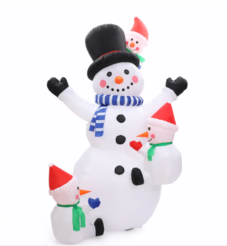 Christmas Inflatables Snowman Outdoor Decorations Blow Up Yard Decoration Clearance Built-in for Xmas Holiday Party