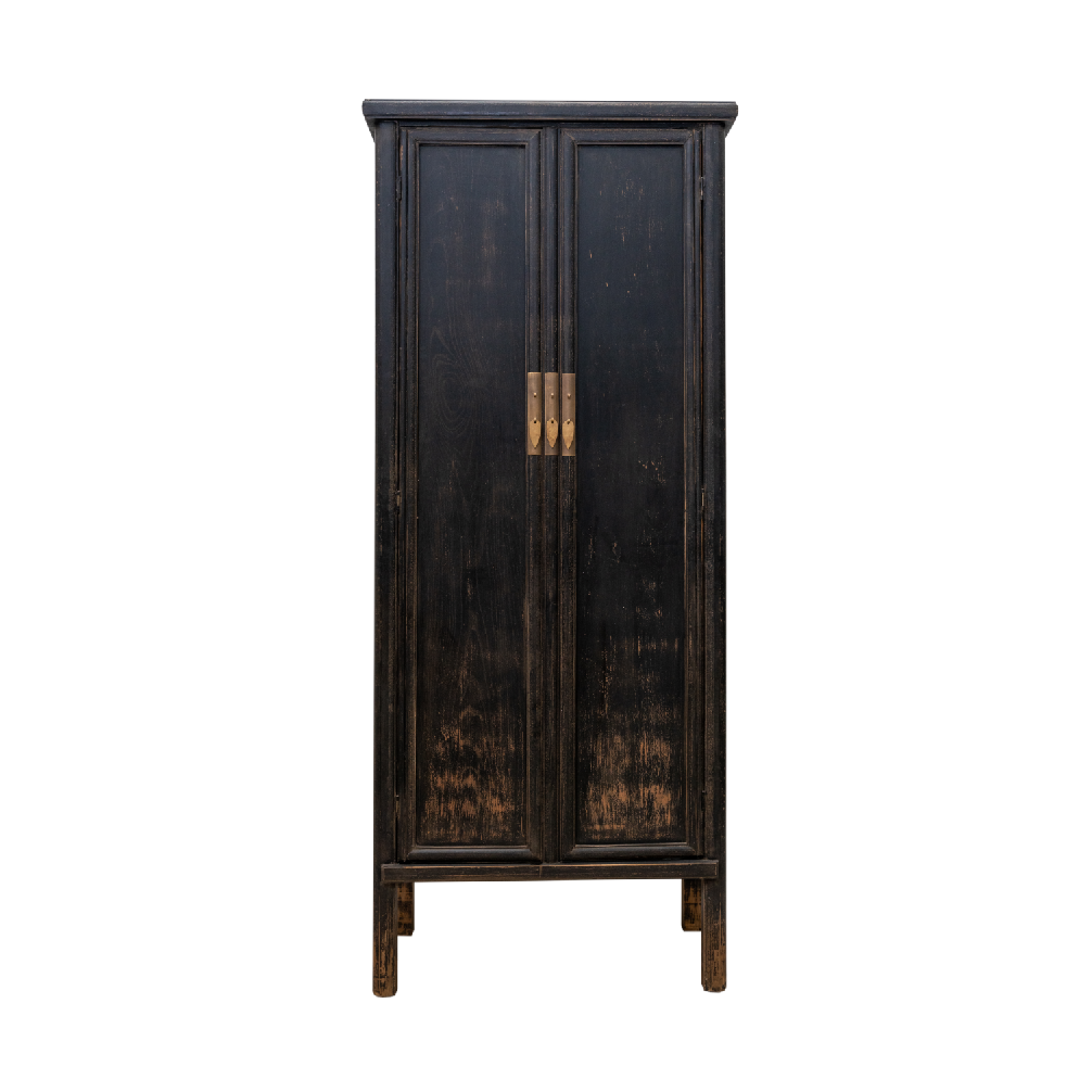 Chinese Antique Wooden Tall Storage Wardrobe Cabinet