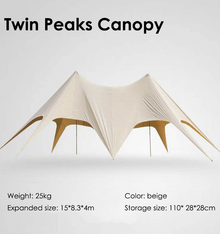 Customizable Outdoor Party waterproof Twin Peaks Tents double pole star shaped large Anti-UV marque wedding tents