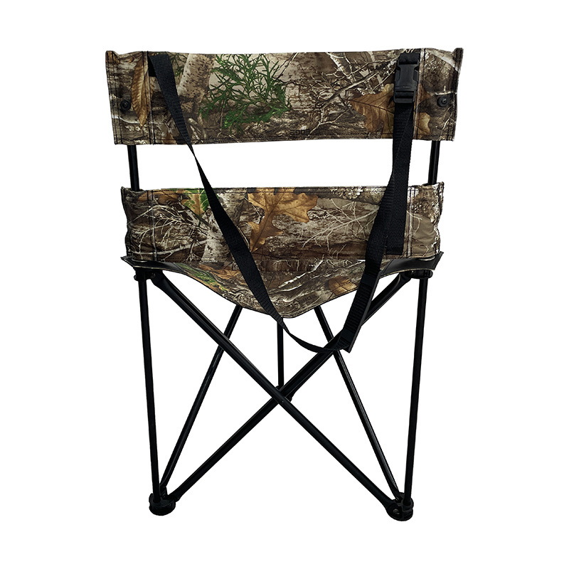 Factory sale various Foldable polyester steel tube Duck Hunting Tripod Stool with backrest Folding Chair