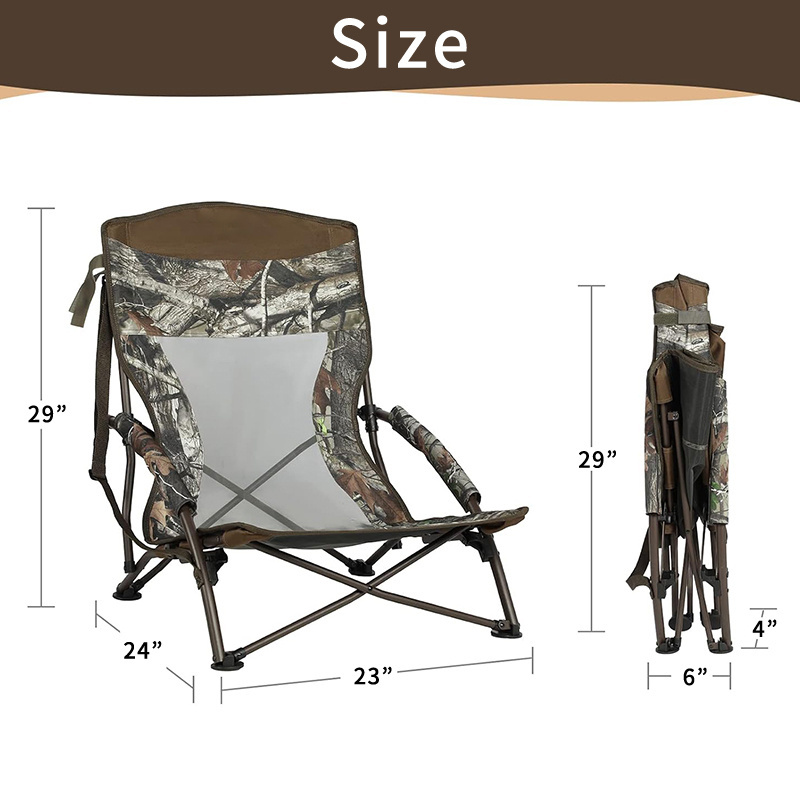 Outdoor Portable Folding Camping  Director Beach Chair foldable low seat turkey  hunting  camo chair