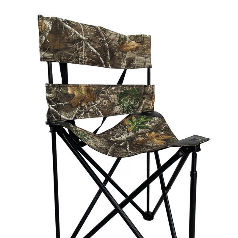 Factory sale various Foldable polyester steel tube Duck Hunting Tripod Stool with backrest Folding Chair