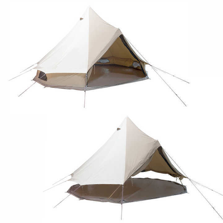 Factory OEM/ODM Outdoor Glamping luxurious Waterproof Wall Tents Family Camping Yurt Tent Canvas Bell Tent