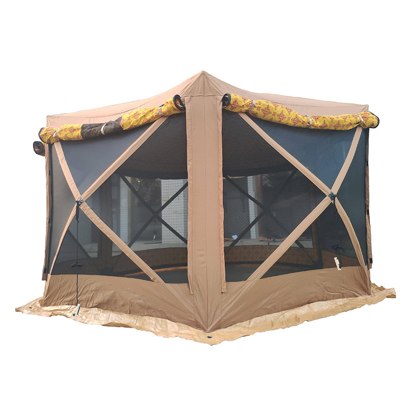 Customized Quick-Set Screen House Gazebo Tent 6 side Pop Up Portable Outdoor House Durable  outdoor camping Tent