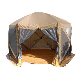 Customized Pop-up Camping Tent 6 Sided sunshade Garden Camping Mesh Screen  House  Foldable Mosquito Net Gazebo Tent