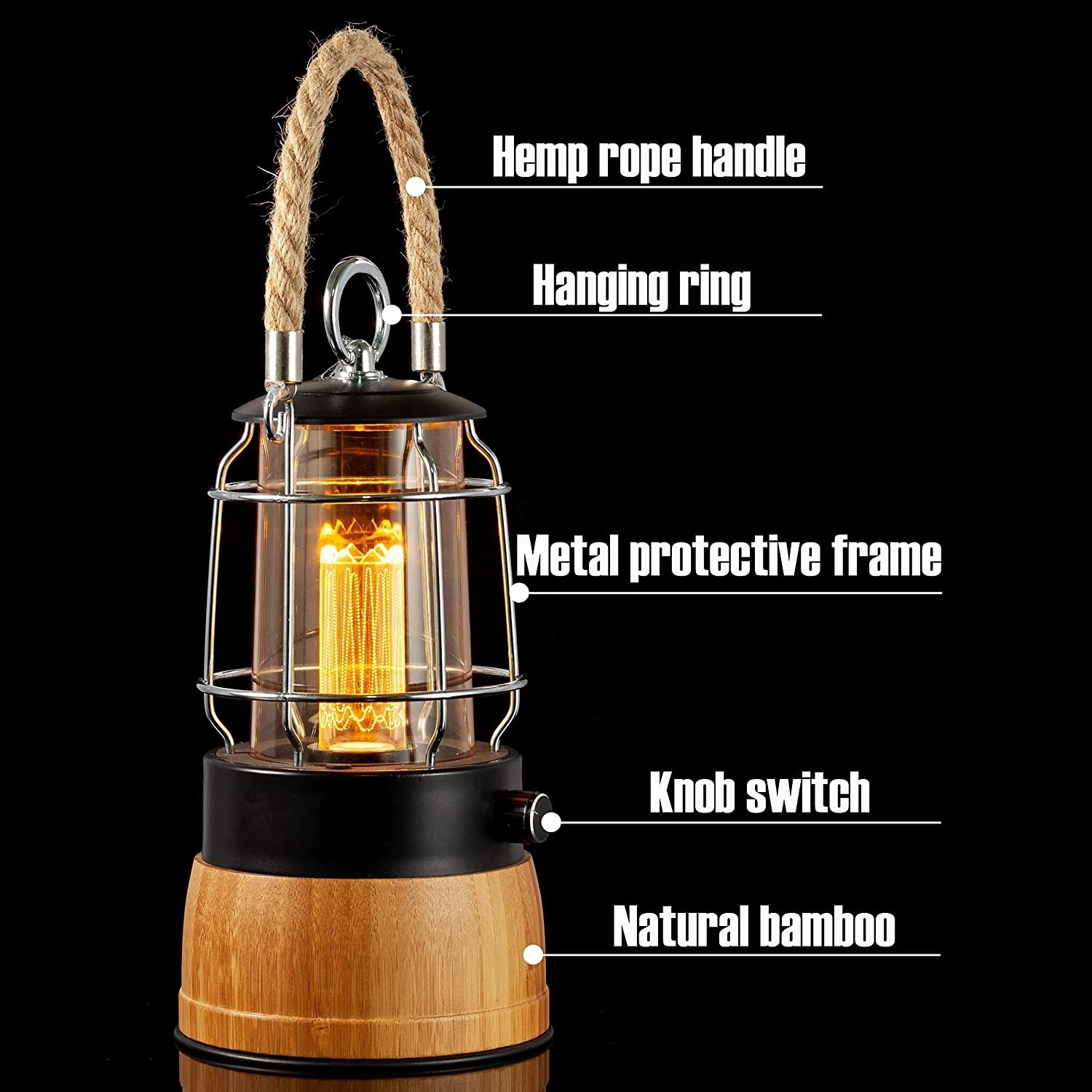 LED Lantern Rechargeable Tent Light Decorative Hanging Lantern Dimmable Warm Light for Porch Bedroom Table Patio Lawn Camping