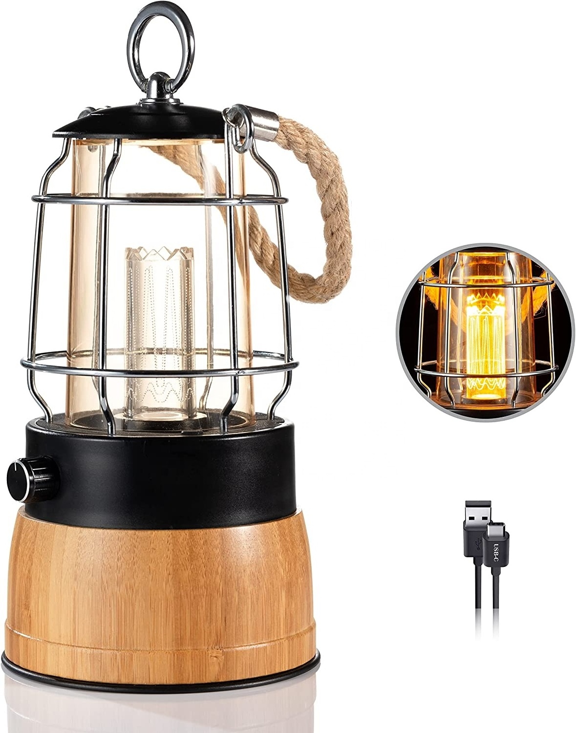 LED Lantern Rechargeable Tent Light Decorative Hanging Lantern Dimmable Warm Light for Porch Bedroom Table Patio Lawn Camping