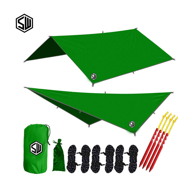 Poly Hammock Cover Rain Fly Tarp Portable Shelter Tent Waterproof Tent