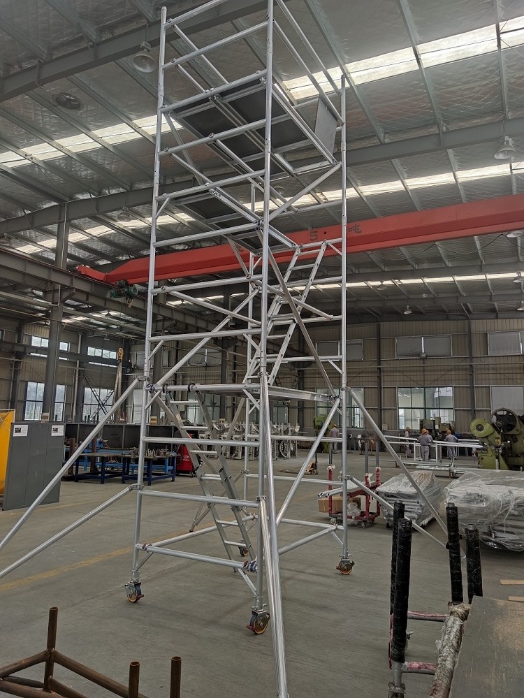 6m 12m mobile aluminum walkway planks aluminium scaffolding aluminium mobile scaffold tower