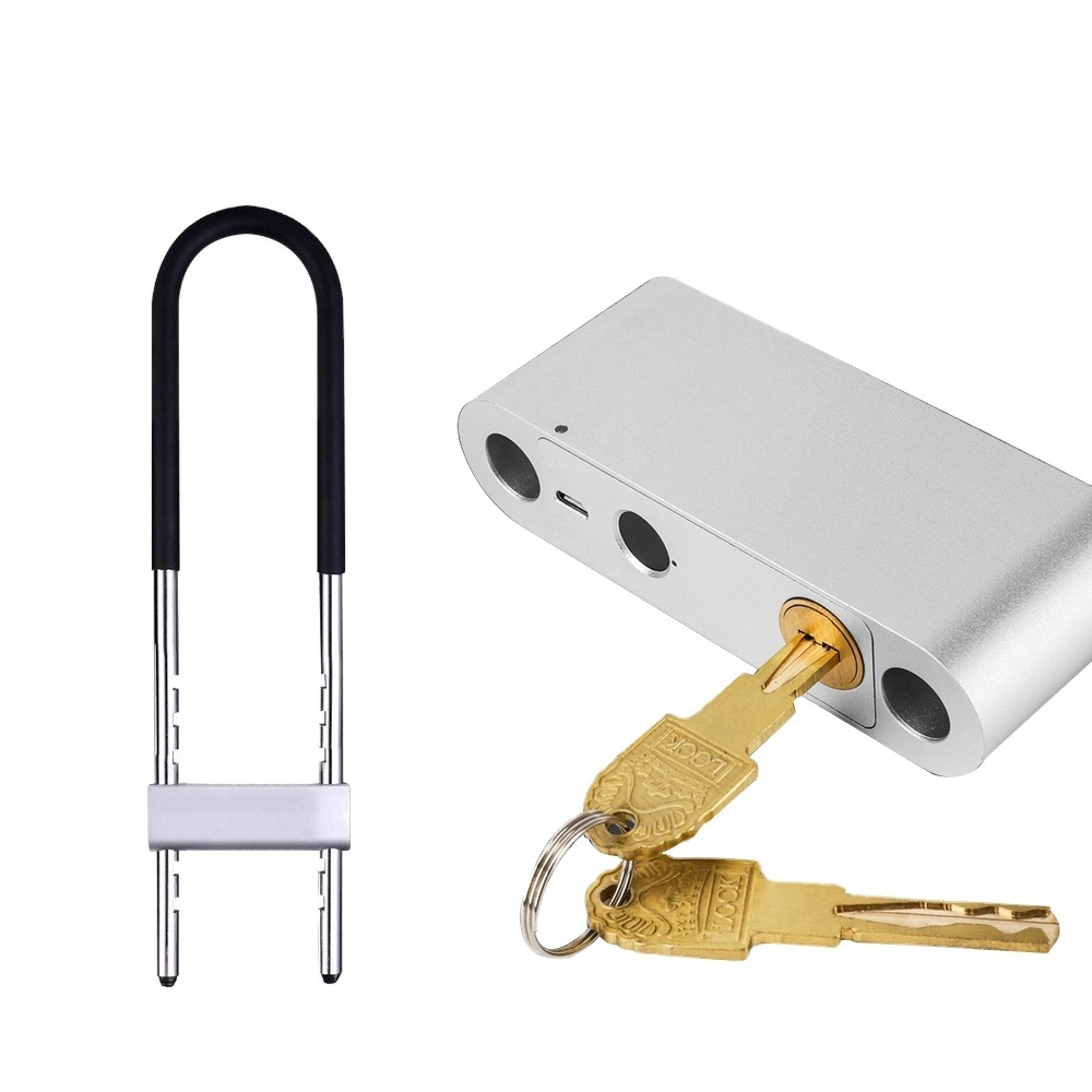 High secure U-shaped biometric identification fingerprint smart door lock for sliding glass door