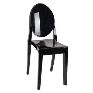 European Style Acrylic Victorian Garden Nordic Ghost Dining Chair Modern Outdoor Black Color Ghost Plastic Chairs For Events