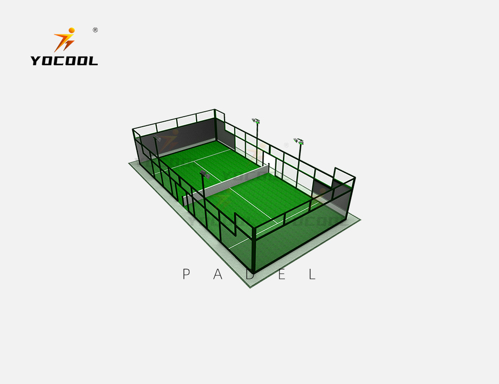 YOCOOL  Padel Tennis Court artificial grass padel frame type padel tennis court China tennis court material Playground equipment